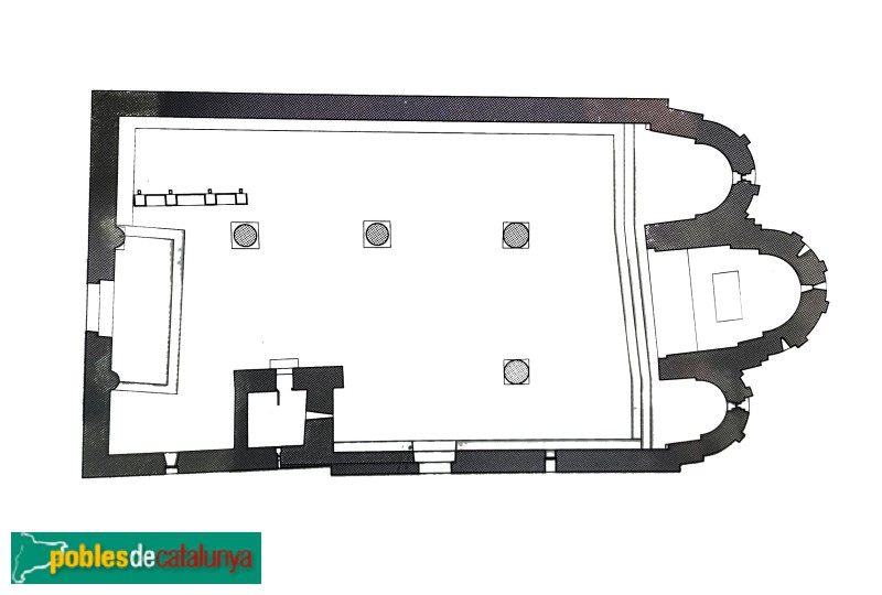 Taüll - Església de Santa Maria. Planta