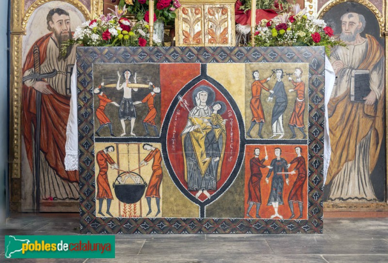 Durro - Frontal d'altar de Sant Quirc. Reproducció in situ Durro - Frontal d'altar de Sant Quirc. Reproducció in situ