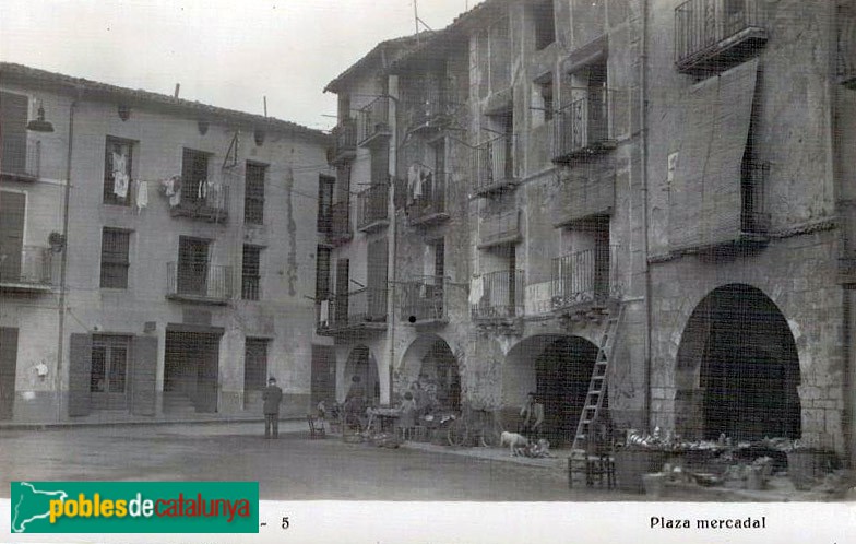 El Pont de Suert - Plaça del Mercadal. Postal antiga