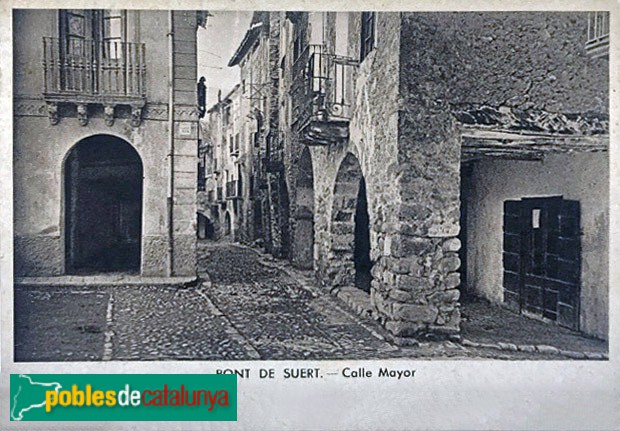 El Pont de Suert - Carrer Major. Postal antiga