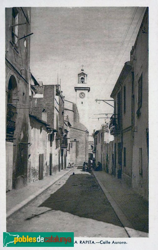 La Ràpita - Església de la Santíssima Trinitat. Postal antiga