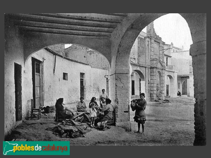 La Ràpita - Plaça Carles III. Postal antiga