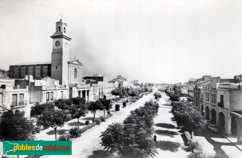 La Ràpita - Plaça Carles III. Postal antiga