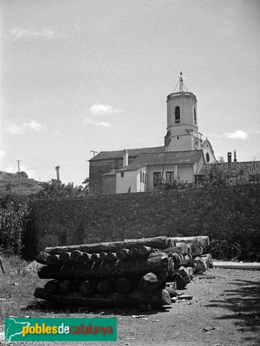 Vallgorguina - Església de Sant Andreu (Foto: <i>Francesc Blasi -Arxiu Fotogràfic Centre Excursionista de Catalunya-</i>, 1924-48) Vallgorguina - Església de Sant Andreu