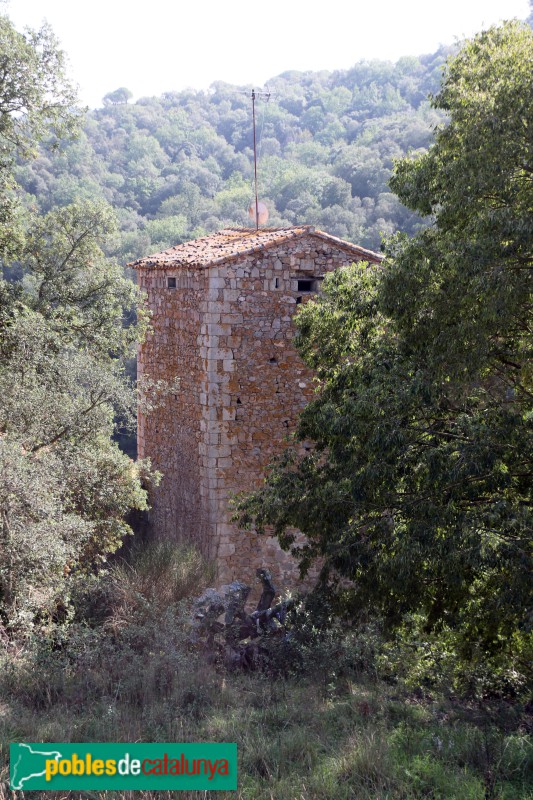 Vallgorguina - Can Vilar. Torre de defensa (Foto: Albert Esteves, 2023) Vallgorguina - Can Vilar. Torre de defensa