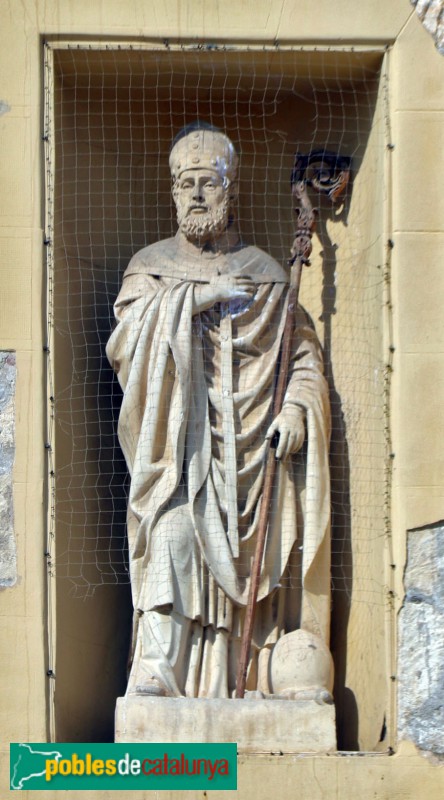 Tarragona - Palau Municipal. Estàtua de Sant Oleguer