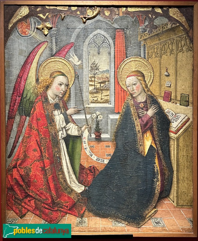 Tarragona - Museu Diocesà. Jaume Huguet (atrib.). 1445-50. Taula de l'Anunciació de Vallmoll