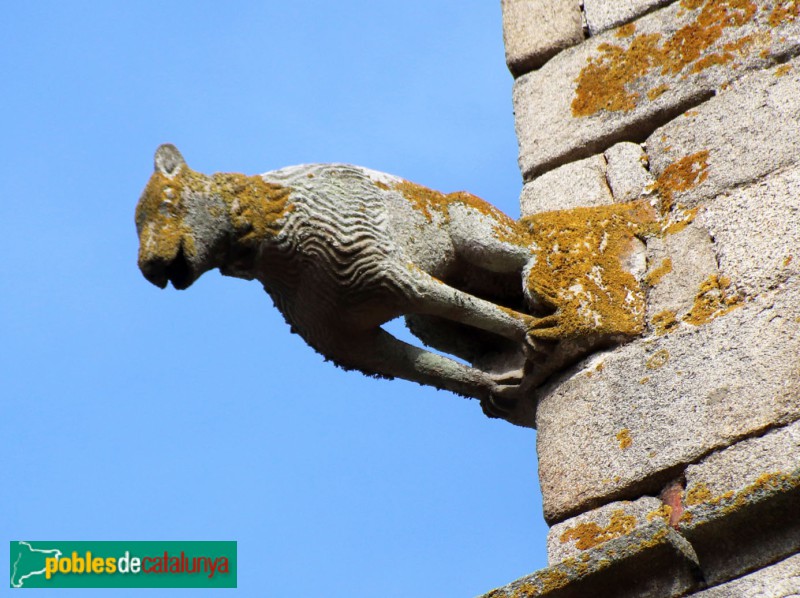 Llinars del Vallès - Església de Sant Sadurní de Collsabadell. Gàrgola