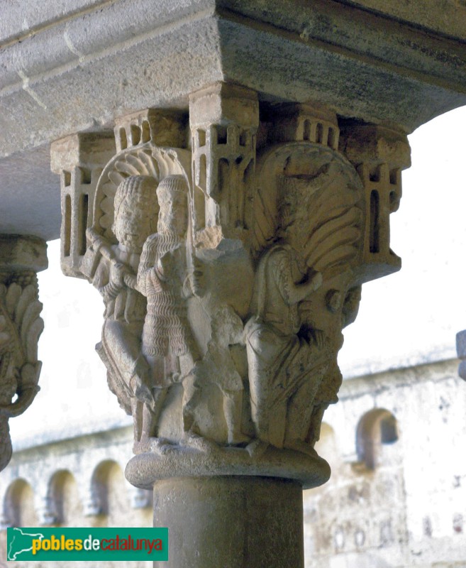 Monestir de Sant Cugat - Capitell del claustre (Foto: Albert Esteves, 2010) Monestir de Sant Cugat - Capitell del claustre