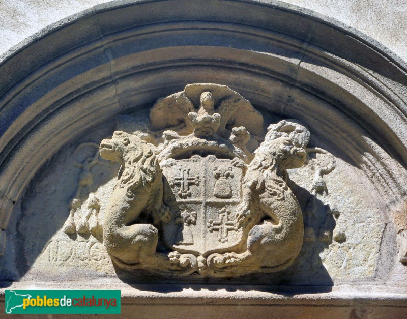 Sant Cugat del Vallès - Palau abacial. Escut de l'abat Llupià