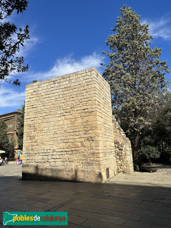 Monestir de Sant Cugat del Vallès - Torre de la muralla (Foto: Albert Esteves, 2023) Monestir de Sant Cugat del Vallès - Torre de la muralla