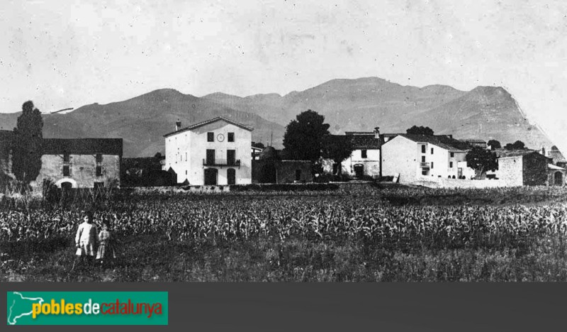 Sant Antoni de Vilamajor - Can Delme, al centre de la imatge (Foto: <i>Antoni Gallardo -Arxiu Fotogràfic Centre Excursionista de Catalunya-</i>, c1897) Sant Antoni de Vilamajor - Can Delme, al centre de la imatge