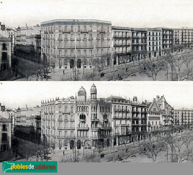 Infografia Casa Museu Amatller abans i després de la reforma