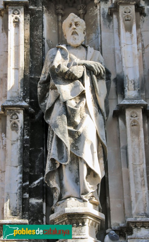 Vilafranca del Penedès - Basílica de Santa Maria. Portada. Sant Joan Evangelista