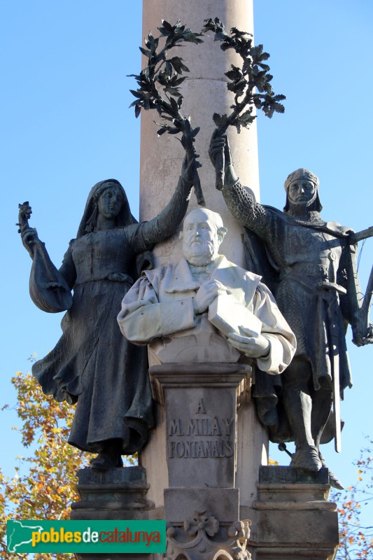 Vilafranca del Penedès - Monument a Milà i Fontanals (Foto: Albert Esteves, 2023) Vilafranca del Penedès - Monument a Milà i Fontanals
