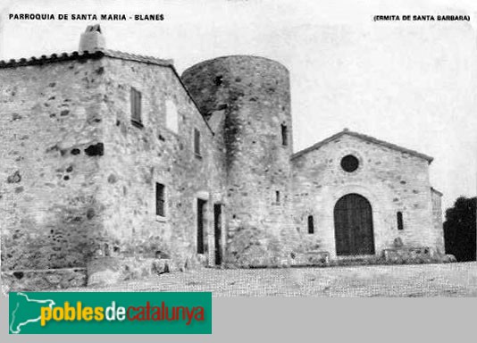Blanes - Ermita de Santa Bàrbara. Postal antiga