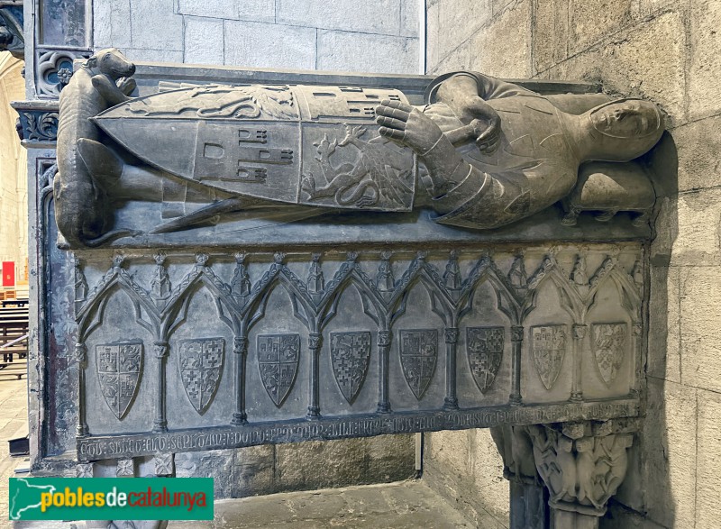 Vilafranca del Penedès - Església de Sant Francesc. Sepulcre de Bernat de Castellet (1324) (Foto: Albert Esteves, 2024) Vilafranca del Penedès - Església de Sant Francesc. Sepulcre de Bernat de Castellet (1324)