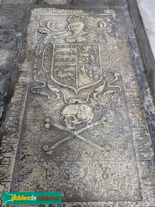 Vilafranca del Penedès - Església de Sant Francesc. Sepulcre Guerau de Barberà i Cervelló (1598)