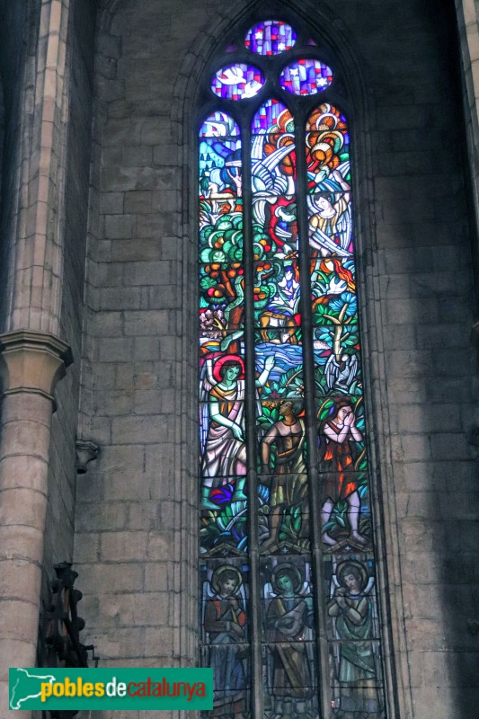 Vilafranca del Penedès - Basílica de Santa Maria. Vitrall