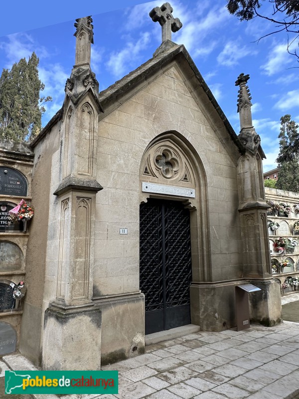 Vilafranca del Penedès - Cementiri. Panteó Milà Sallent