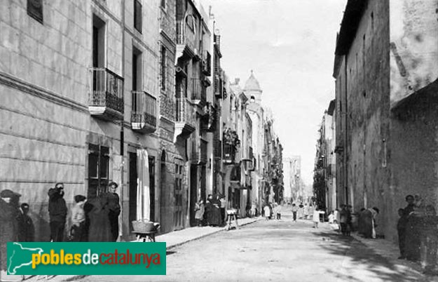 Ulldecona - Carrer Major. Postal antiga