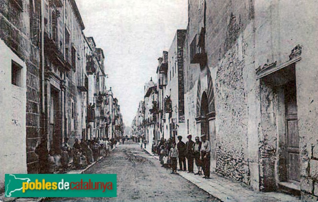 Ulldecona - Carrer Major. Postal antiga