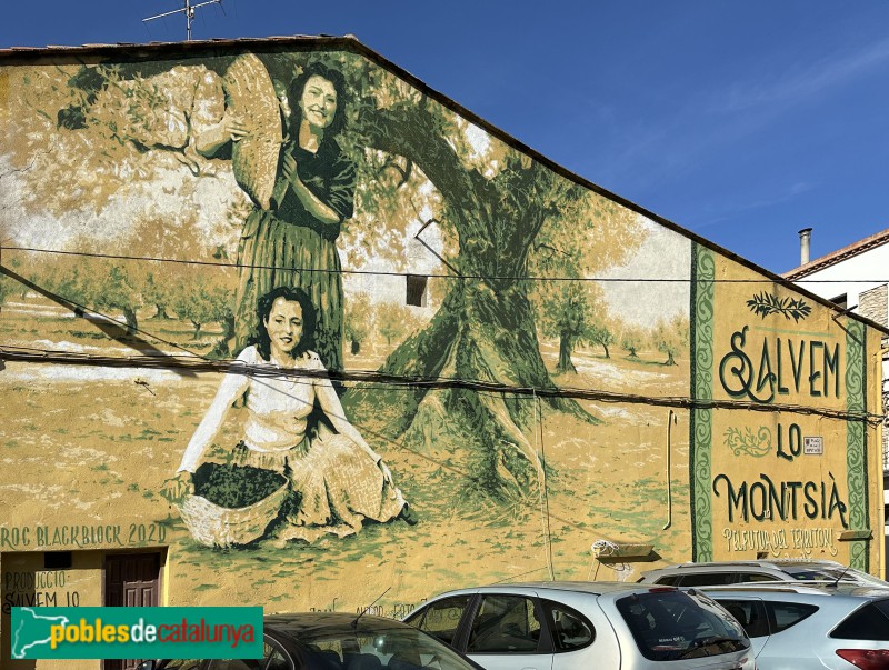 Ulldecona - Mural <i>Salvem lo Montsià</i> (Foto: Albert Esteves, 2024) Ulldecona - Mural <i>Salvem lo Montsià</i>