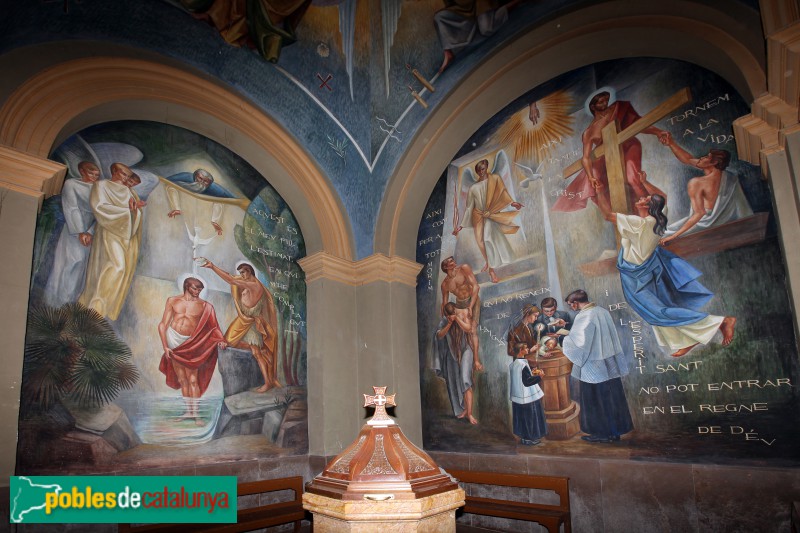 Constantí - Església de Sant Feliu. Pintures del baptisteri (Foto: <i>Glòria Català</i>, 2016) Constantí - Església de Sant Feliu. Pintures del baptisteri