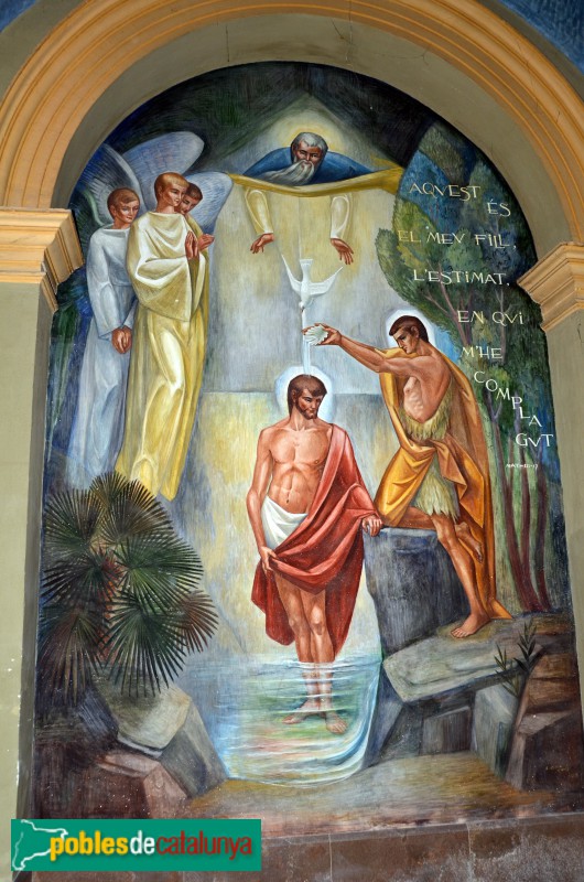 Constantí - Església de Sant Feliu. Pintures del baptisteri (Foto: <i>Glòria Català</i>, 2016) Constantí - Església de Sant Feliu. Pintures del baptisteri