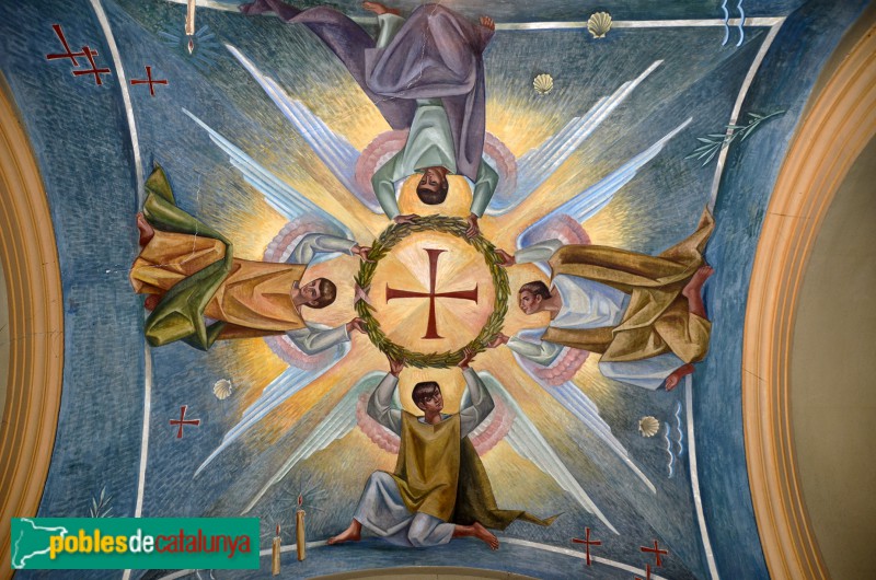 Constantí - Església de Sant Feliu. Pintures del baptisteri (Foto: <i>Glòria Català</i>, 2016) Constantí - Església de Sant Feliu. Pintures del baptisteri