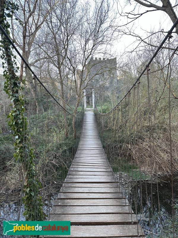 La Sénia - Molí de l'Abella. Pont penjant