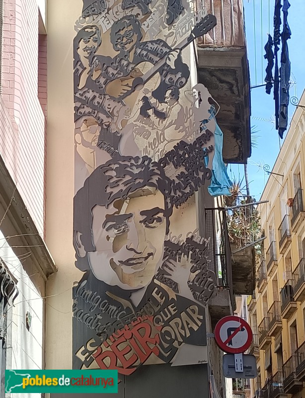 Barcelona - Cera, 6. Mural de la Rumba (Foto: Anna Corcoll, 2023) Barcelona - Cera, 6. Mural de la Rumba
