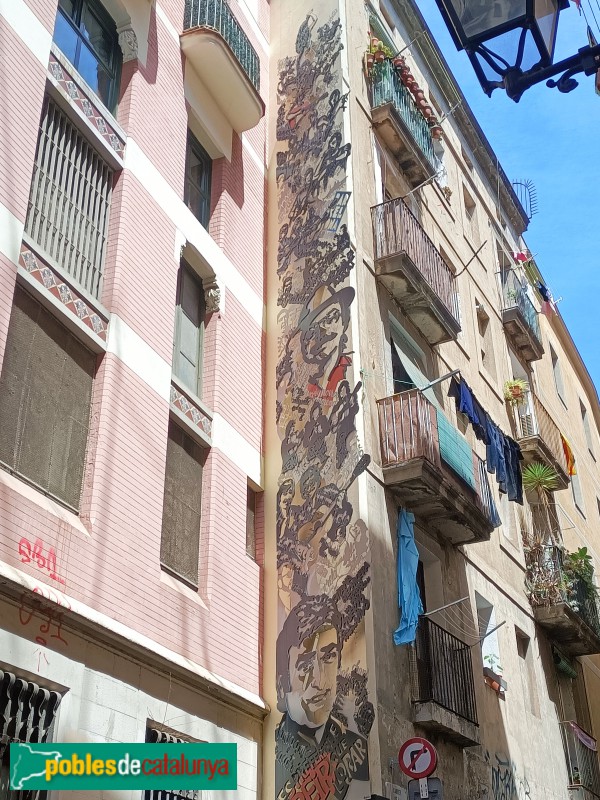 Barcelona - Cera, 6. Mural de la Rumba (Foto: Anna Corcoll, 2023) Barcelona - Cera, 6. Mural de la Rumba