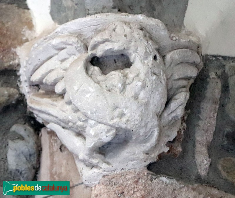 Sant Esteve de Palautordera - Església de Sant Esteve. Mènsula esculpida (Foto: Albert Esteves, 2024) Sant Esteve de Palautordera - Església de Sant Esteve. Mènsula esculpida
