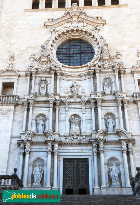 Girona - Catedral de Santa Maria. Portalada barroca