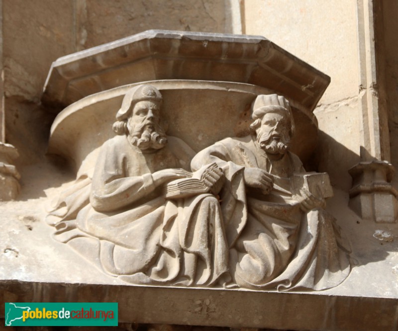 Girona - Catedral. Porta dels Apòstols. Mènsula