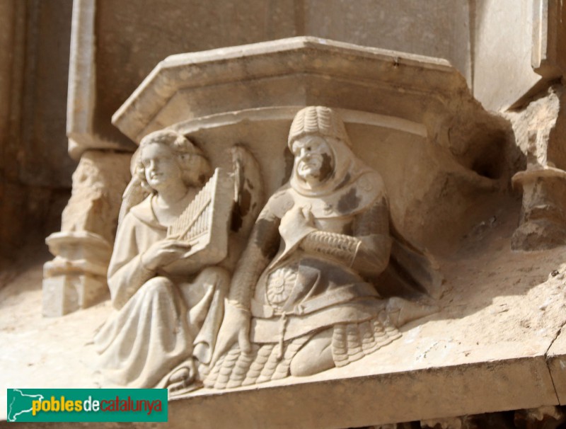 Girona - Catedral. Porta dels Apòstols. Mènsula