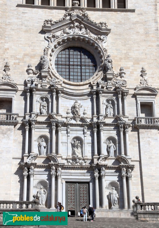 Girona - Catedral. Façana principal