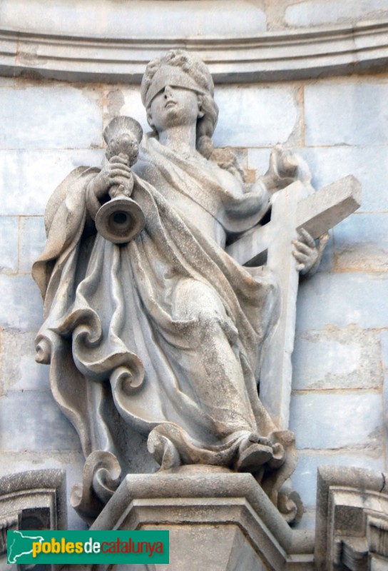 Girona - Catedral. Escultura de la Fe (1703)