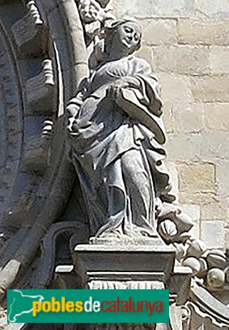 Girona - Catedral. Escultura de la Caritat. Pere Costa,1733