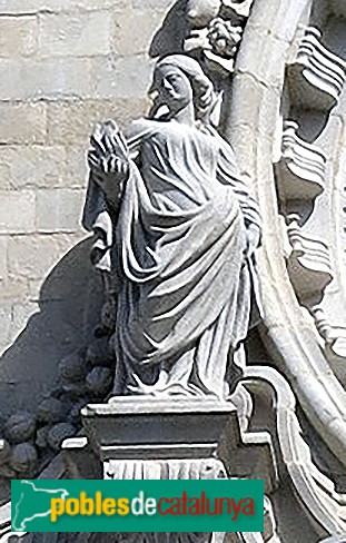 Girona - Catedral. Escultura de l'Esperança. Lluís Bonifaç, 1733