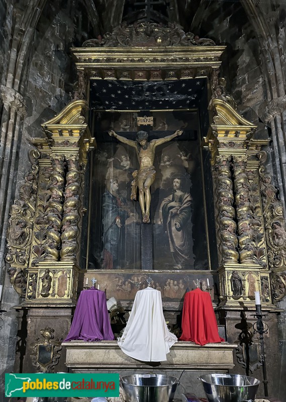 Girona - Catedral. Retaule de la Crucifixió