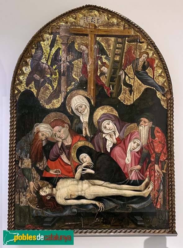 Girona - Tresor de la catedral. Plany sobre el Crist mort. Joan Mates, segle XV