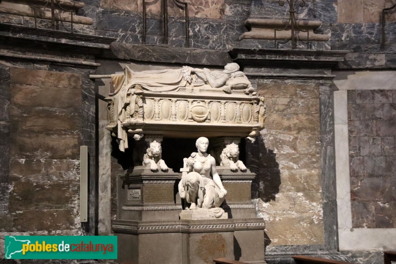 Girona - Església de Sant Feliu. Monument a les Heroïnes de Santa Bàrbara
