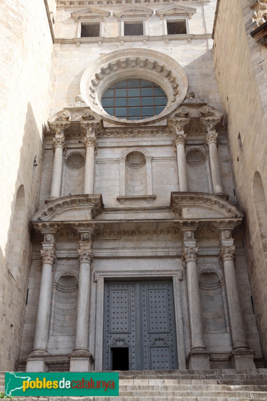 Girona - Església de Sant Feliu. Façana renaixentista