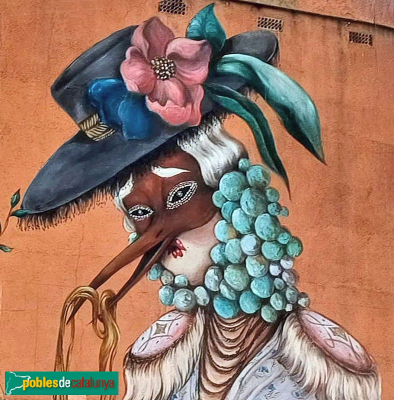 Barcelona - Mural al Passatge Boné (Foto: Sergi Suárez, 2024) Barcelona - Mural al Passatge Boné