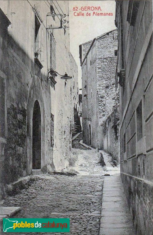 Girona - Carrer dels Alemanys. Postal antiga Girona - Carrer dels Alemanys. Postal antiga