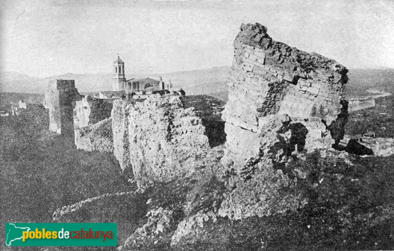 Girona - Restes de la Torre Gironella (Foto: <i>-Arxiu Fotogràfic Centre Excursionista de Catalunya-</i>) Girona - Restes de la Torre Gironella