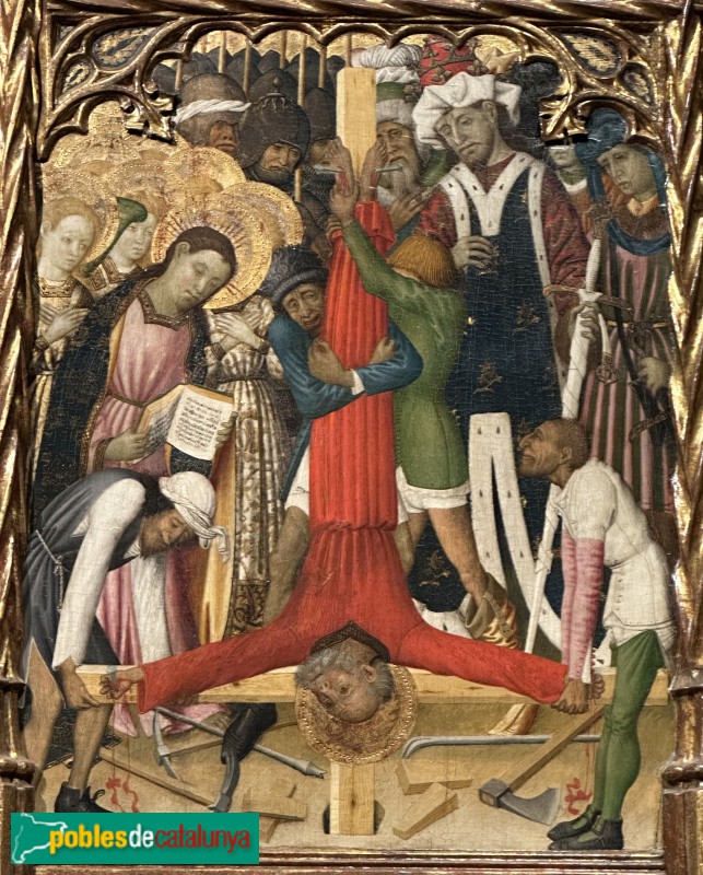 Museu d'Art de Girona - Retaule de Púbol. Crucifixió de sant Pere (Foto: Albert Esteves, 2024) Museu d'Art de Girona - Retaule de Púbol. Crucifixió de sant Pere