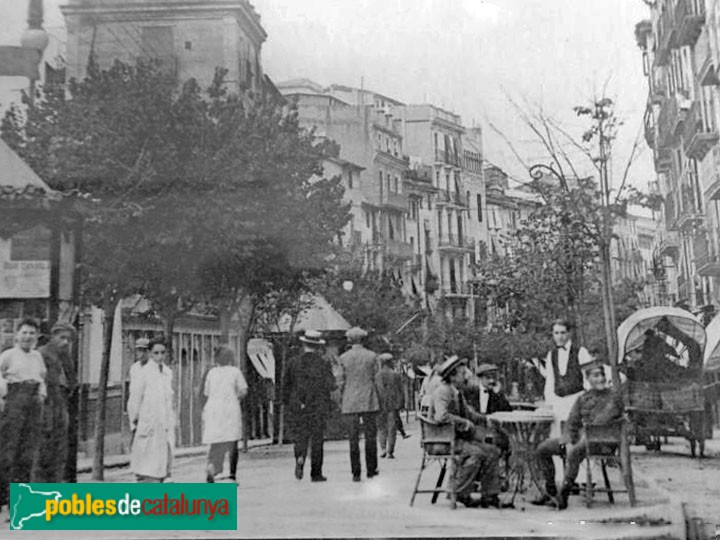 Girona - Rambla de la Llibertat. Postal antiga Girona - Rambla de la Llibertat. Postal antiga